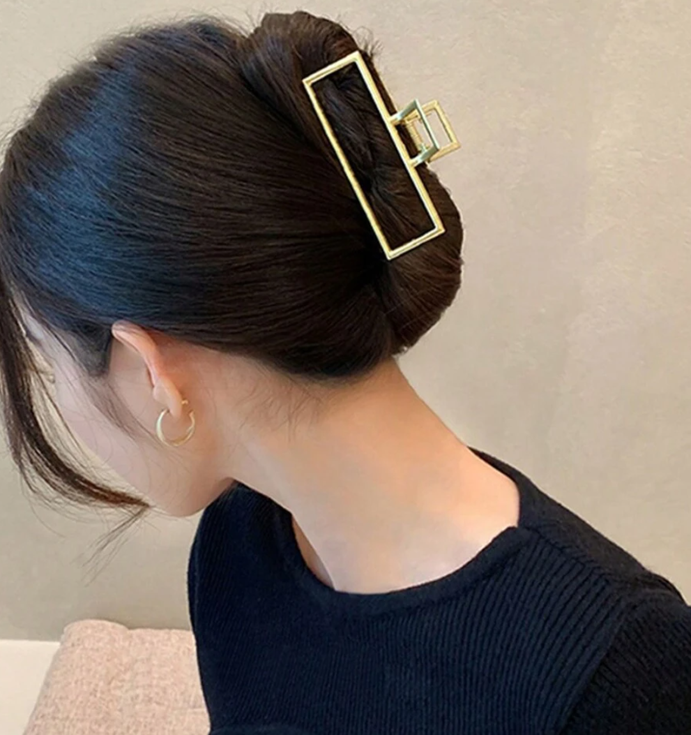 Square Gold Claw Clip