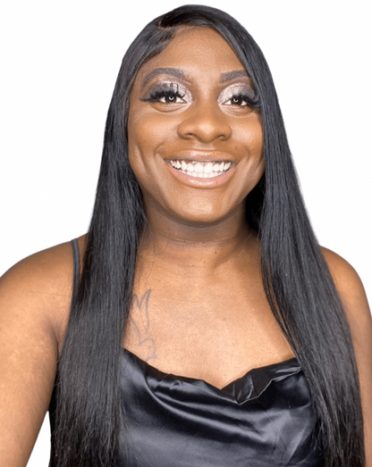 Cambodian straight glueless wig
